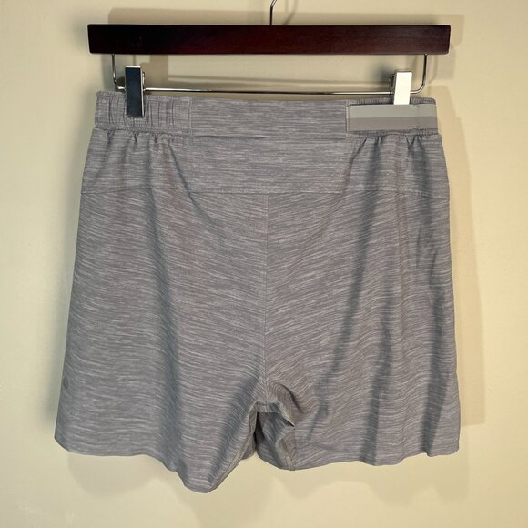 Lululemon Men's gray marled stretch running Gym Shorts Medium M 5.5" inseam - Picture 5 of 5